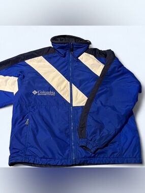 Vintage Blue Columbia Reversible Royal Blue and Navy Windbreaker